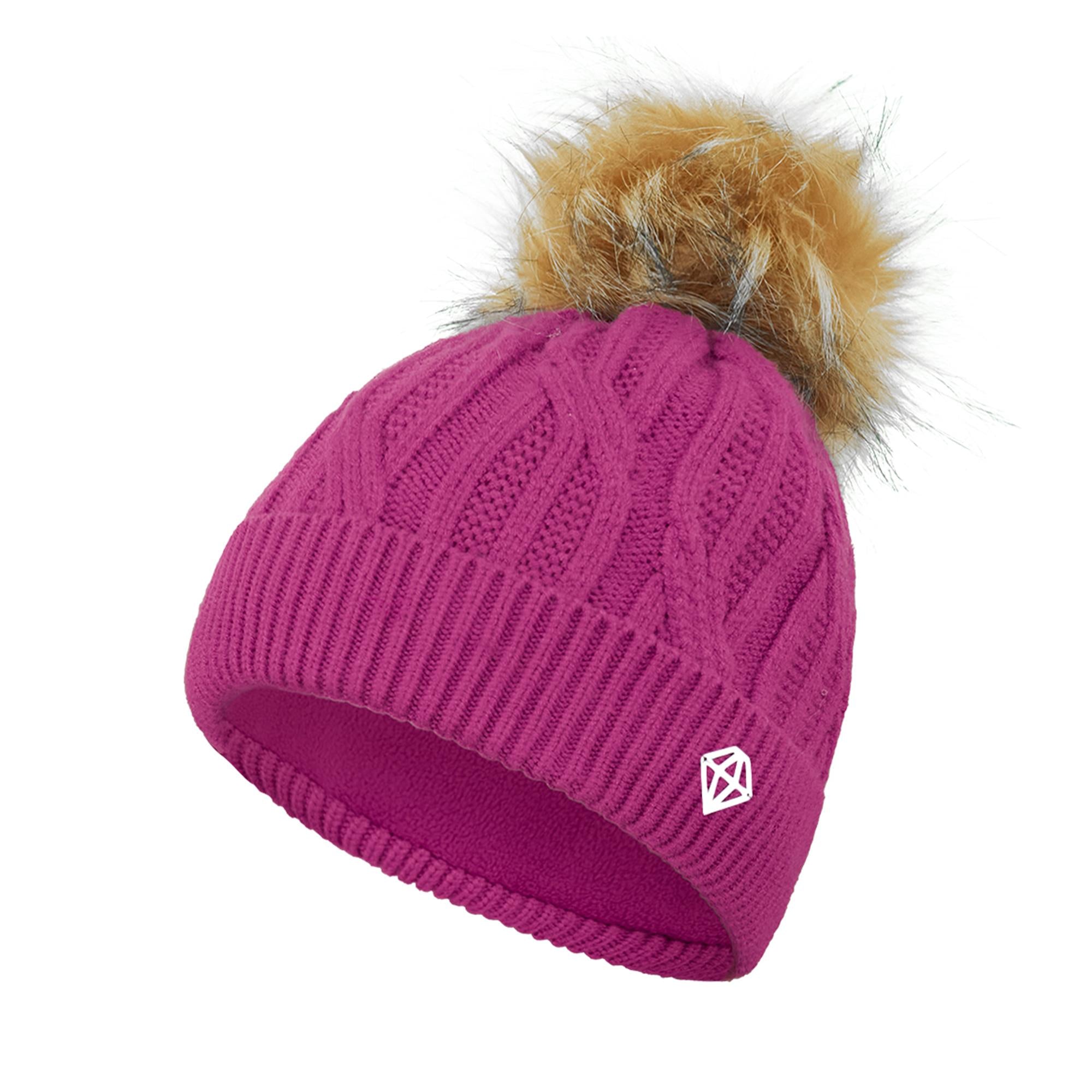 Pure Golf Suzie Margot Knit Waterproof Ladies Bobble Hat Plum